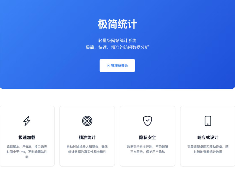 PHP极简网站统计系统源码轻量无冗余替代传统笨重统计工具-茉莉小栈